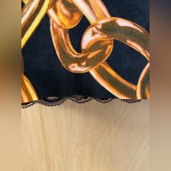 Trina Turk “Aptos” Chain Print Black and Brown Dress - Picture 6 of 15